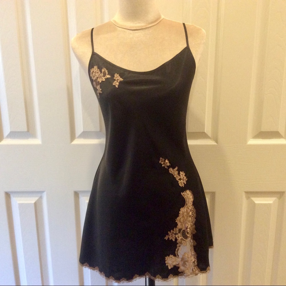 Victoria’s Secret Satin and Lace Slip Dress